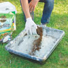 Mark Powers mixes the dry ingredients of the hypertufa together