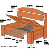 Wooden porch storage bench