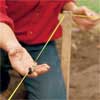 set level lines to build a stone planter