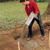 add the paver base to build a stone planter