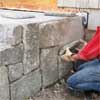 clad the sides to clad concrete steps in stone
