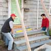 set the tread to clad concrete steps in stone