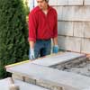 install the perimeter treads to clad concrete steps in stone
