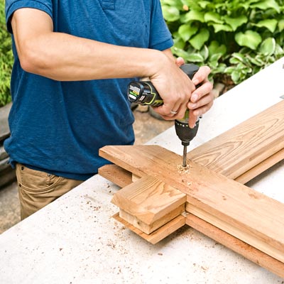 boring the dowel holes