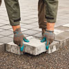 placing concrete permeable-pavers for a new driveway