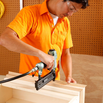 Cut and Attach the Shoe Molding to build a murphy bed for your dog