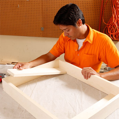 Install the Crosspieces and Stop Block to build a murphy bed for your dog