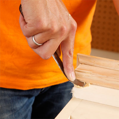 Fill Holes and Paint the Cabinet to build a murphy bed for your dog