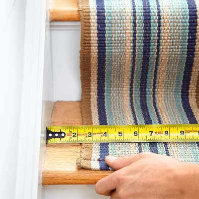 Size the Runner to Install a Flat-Weave Cotton Stair Runner
