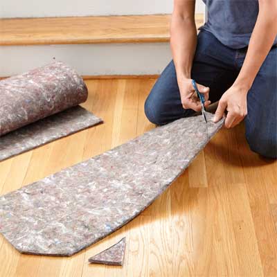 Taper the Sections to Install a Flat-Weave Cotton Stair Runner
