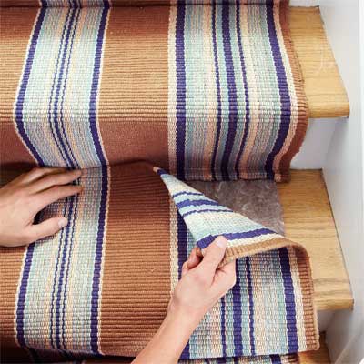 Mate the Second Runner to Install a Flat-Weave Cotton Stair Runner