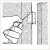 illustrated diagram for removing a painted-over hinge