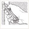 illustrated diagram for removing a painted-over hinge remove paint