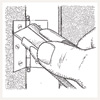 illustrated diagram for removing a painted-over hinge loosen hinge