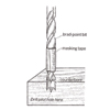 illustration of person drill a pilot hole for a screw in a stair tread