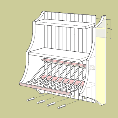 plate rack overview emphasis on the rack pieces