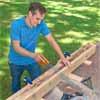 Crosscut the Center Post To Build a Decorative Driveway Marker