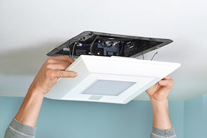 step by step how to install a bigger bath fan