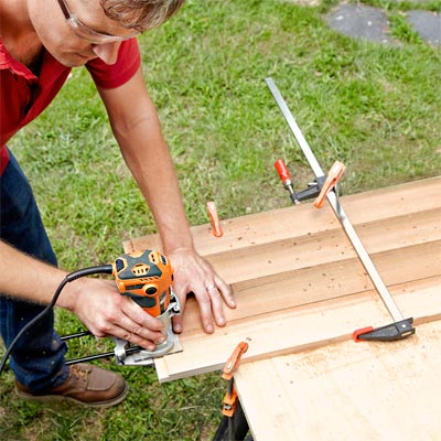 Make the Door by Routing the Inset Slats when Building a Fold-Down Murphy Bar