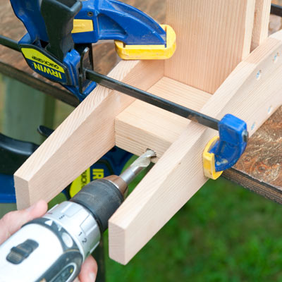 rolling outdoor grill table bore holes in leg for axles