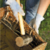 Fold the metal over the planter’s top edge