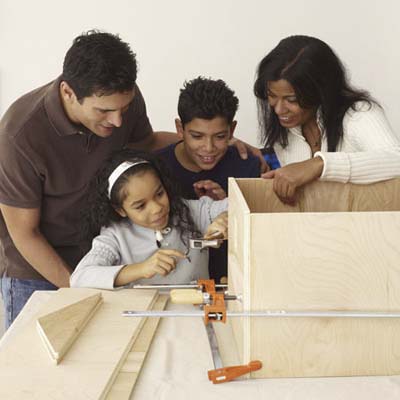 nailing a plywood box together