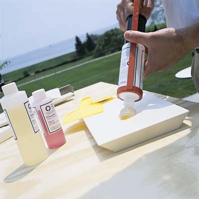 Blend the resin and hardner