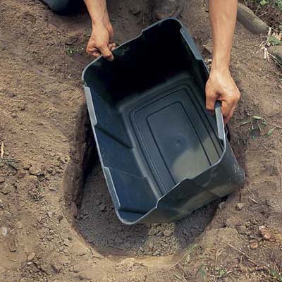 set the fountain basin and conduit