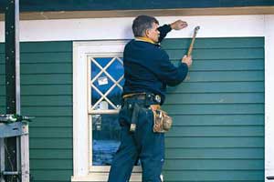 hanging clapboard siding