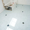 The grout hazing over