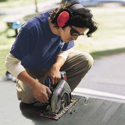 cut and remove damaged boards
