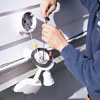 Installing a floodlight above a garage