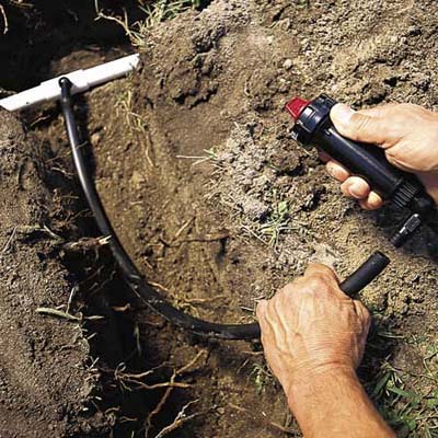 Install the pop-up sprinklers