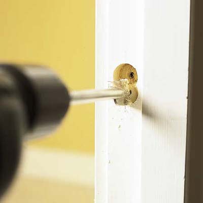 Drilling the Strike-Plate Mortise
