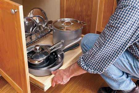 How to Install a Pull-Out Kitchen Shelf | This Old House