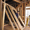 tilting and securing the partition wall