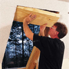 cut a 2x12 header to fit into the space above the skylight