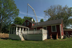 Crane starting work on addition at Bedford project