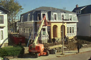 exterior renovation on the Roxbury house project