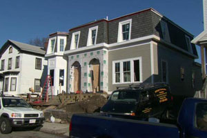 exterior renovation on the Roxbury house project