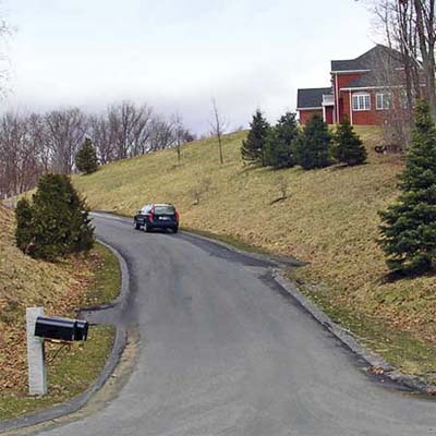 long ribbon of blacktop road