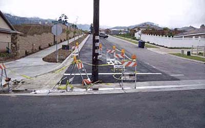 utility pole in the street