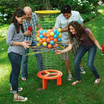 build a shishkaball ball-drop for backyard games
